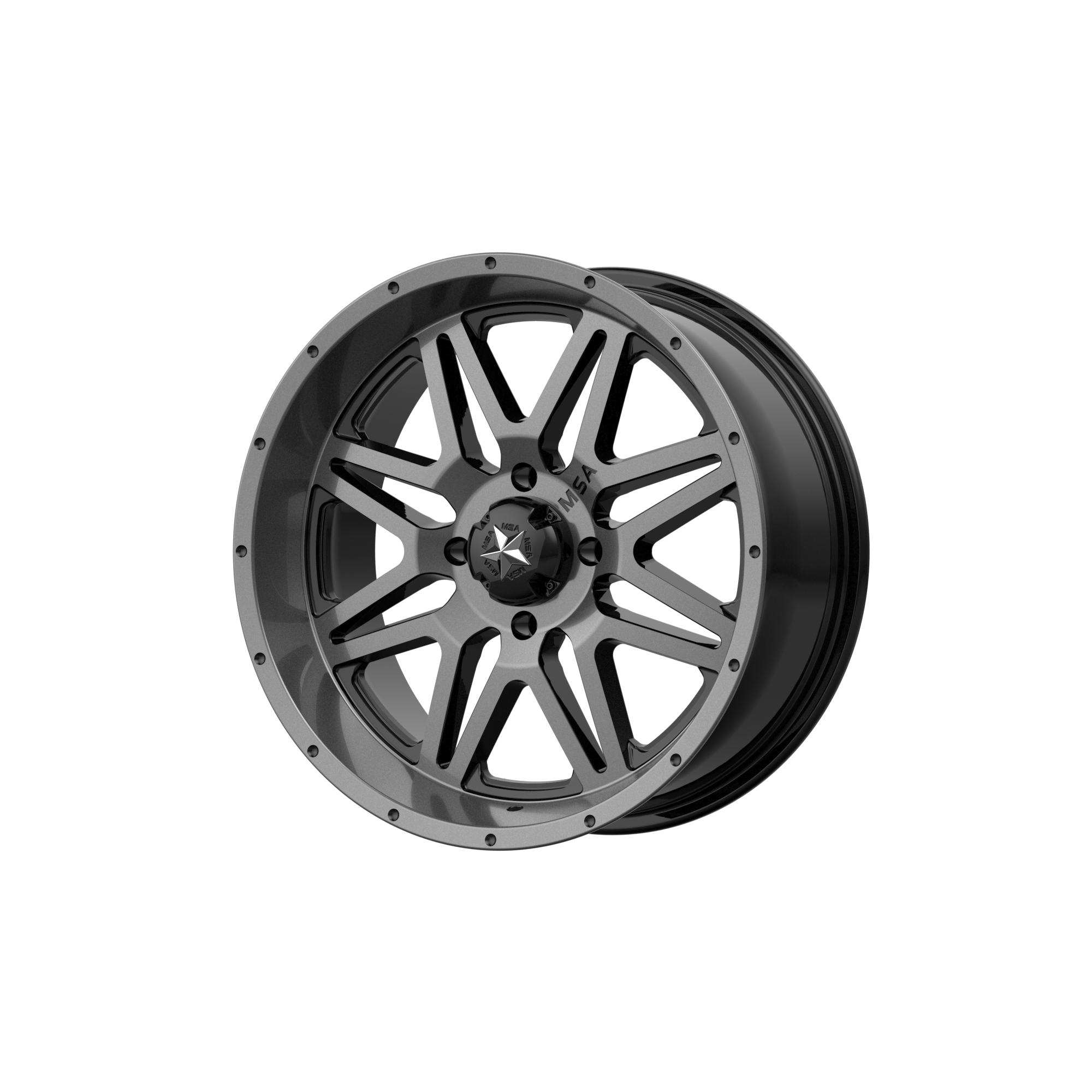 MSA Offroad Wheels M26 VIBE UTV – 14X7 – 4X156 – 0 mm – DARK TINT