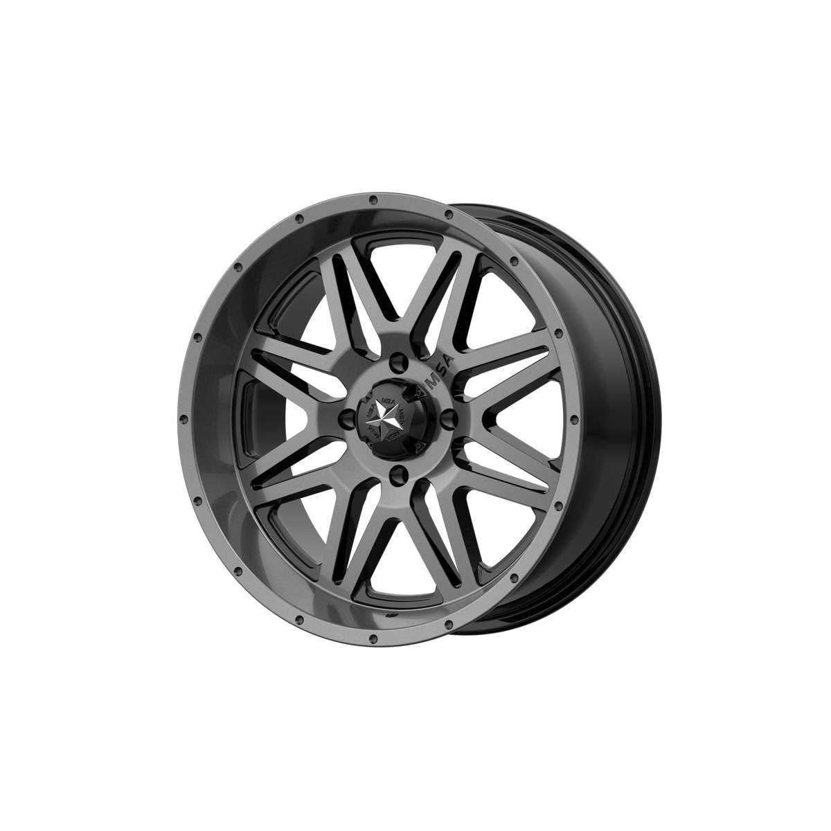MSA Offroad Wheels M26 VIBE UTV – 14X7 – 4X137 – 0 mm – DARK TINT