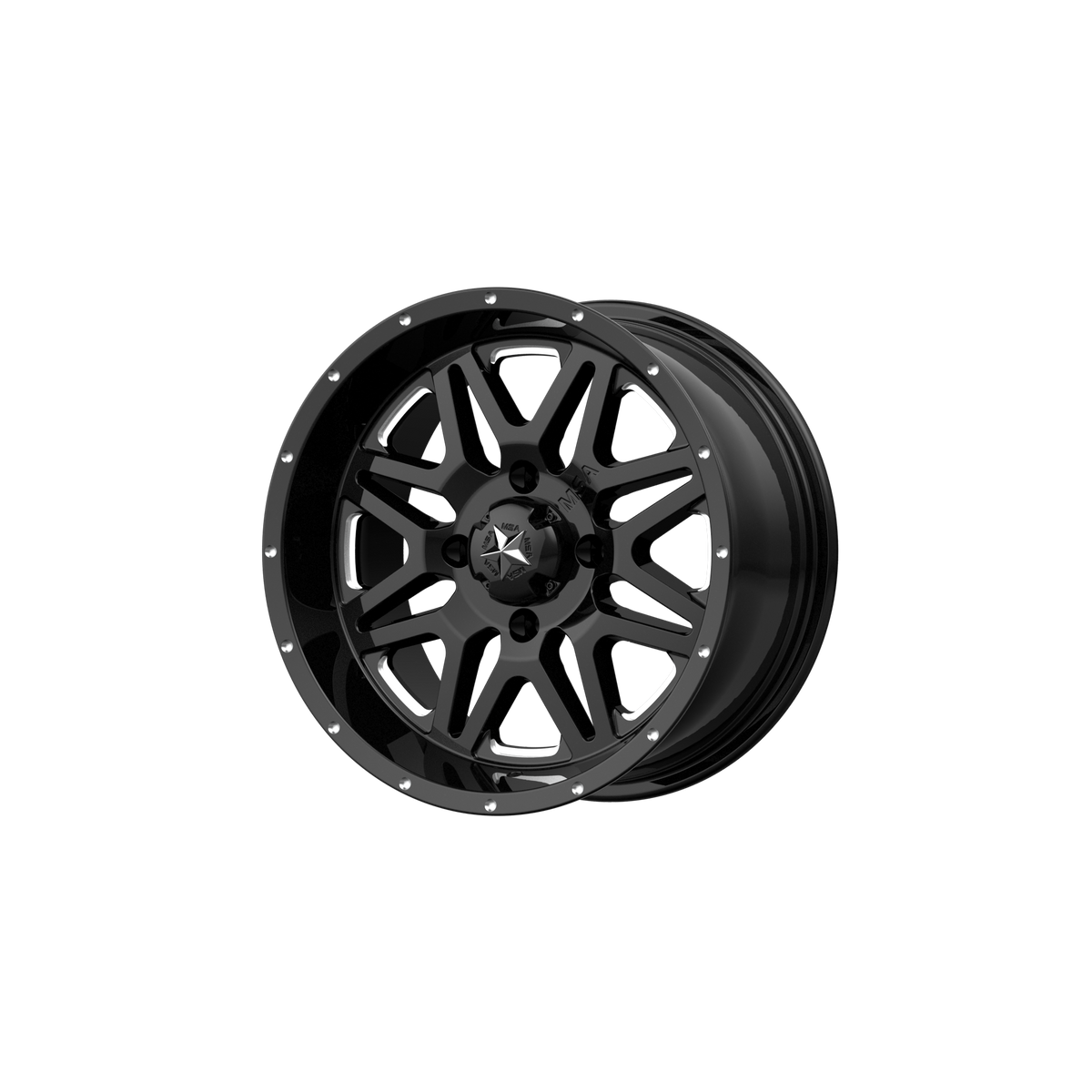 MSA Offroad Wheels M26 VIBE UTV – 14X7 – 4X156 – 0 mm – GLOSS BLACK MILLED