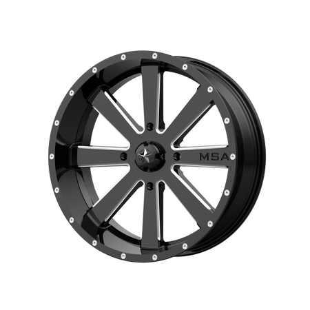 MSA Offroad Wheels M34 FLASH UTV – 20X7 – 4X137 – 0 mm – GLOSS BLACK MILLED