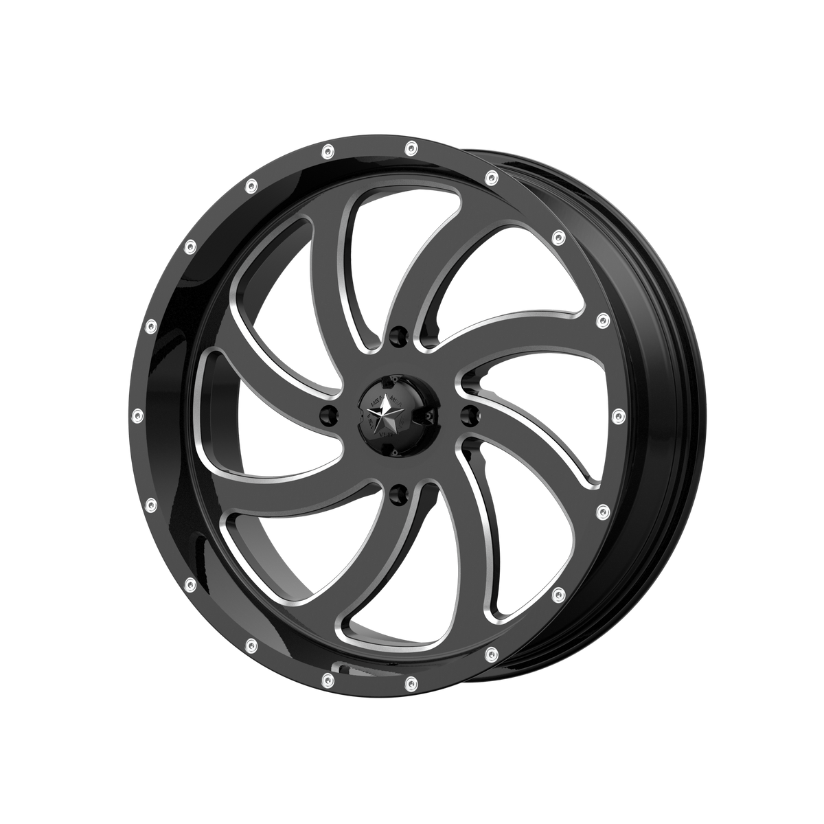 MSA Offroad Wheels M36 SWITCH UTV – 18X7 – 4X156 – 0 mm – GLOSS BLACK MILLED