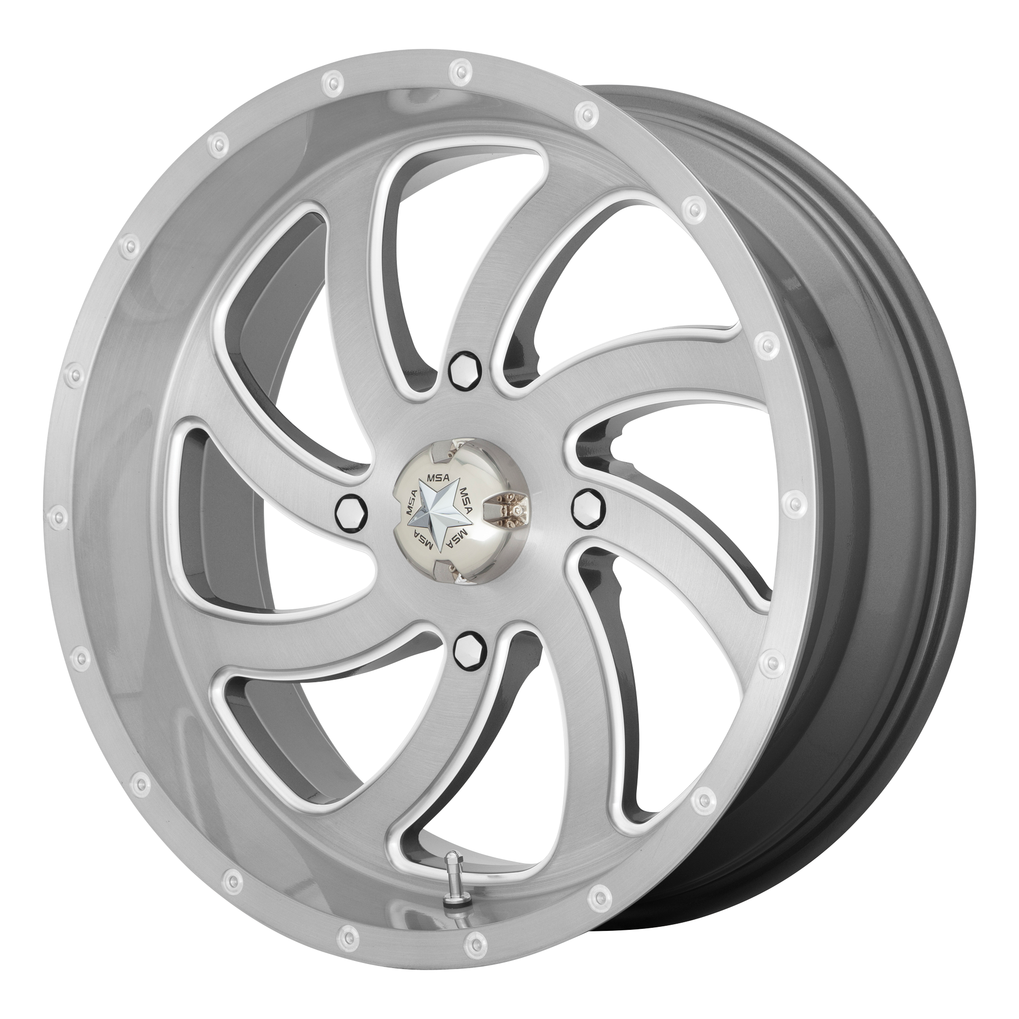 MSA Offroad Wheels M36 SWITCH UTV – 20X7 – 4X137 – 0 mm – BRUSHED TITANIUM