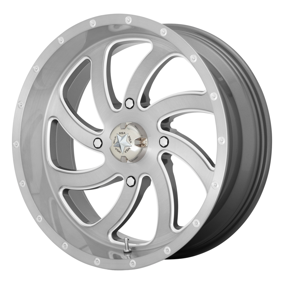 MSA Offroad Wheels M36 SWITCH UTV – 20X7 – 4X156 – 0 mm – BRUSHED TITANIUM