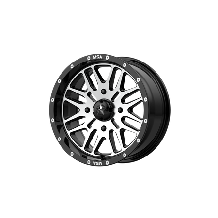 MSA Offroad Wheels M38 BRUTE UTV – 14X7 – 4X156 – 10 mm – GLOSS BLACK MACHINED