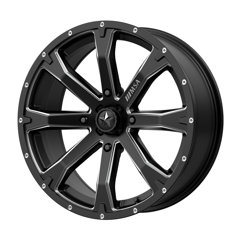 MSA Offroad Wheels M42 BOUNTY UTV – 15X7 – 4X110 – 10 mm – SATIN BLACK MILLED