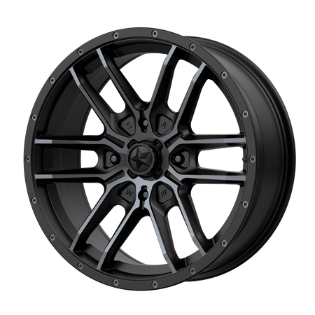 MSA Offroad Wheels M43 FANG UTV – 15X7 – 4X110 – 38 mm – SATIN BLACK W/ TITANIUM TINT