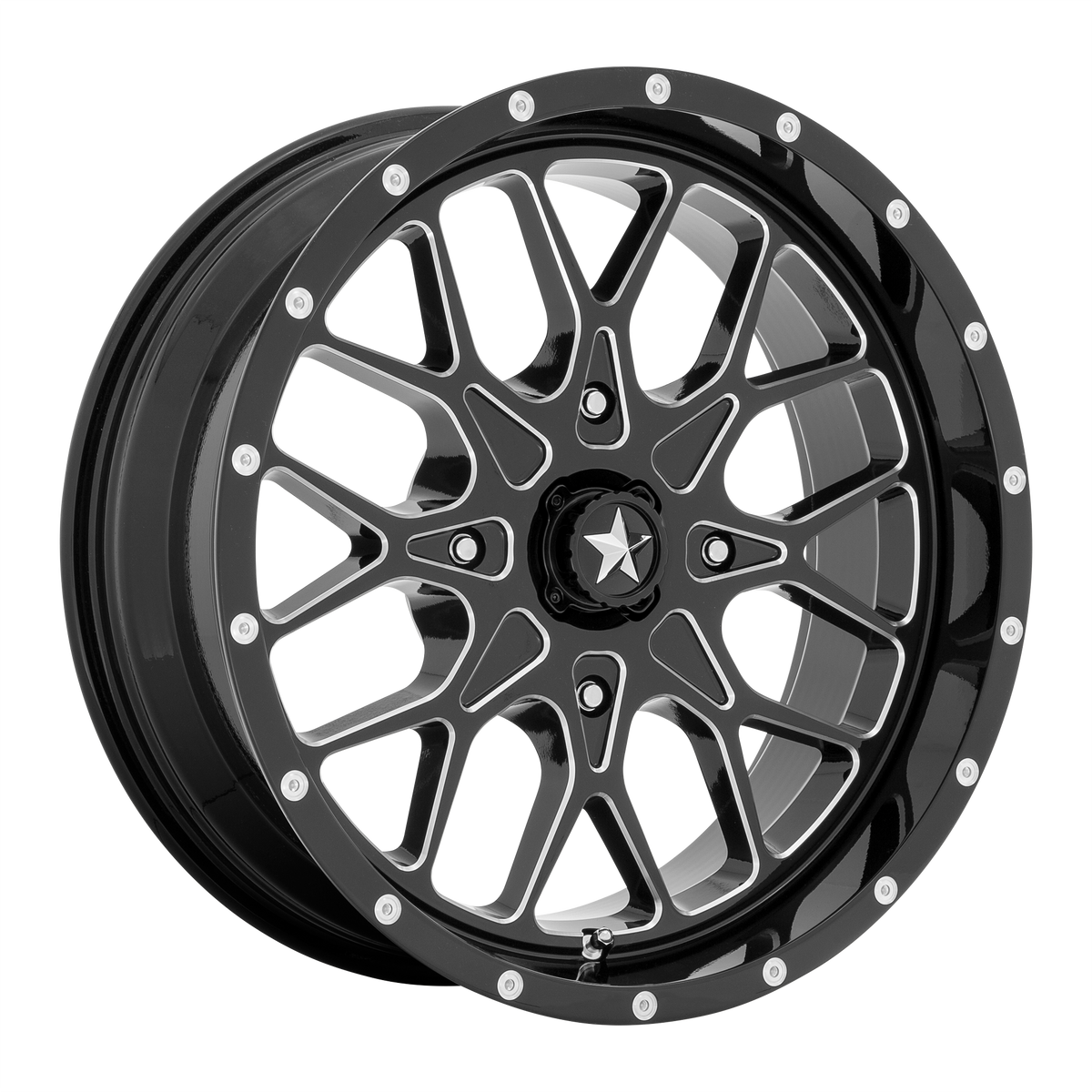 MSA Offroad Wheels M45 PORTAL UTV – 18X7 – 4X110 – 0 mm – GLOSS BLACK MILLED