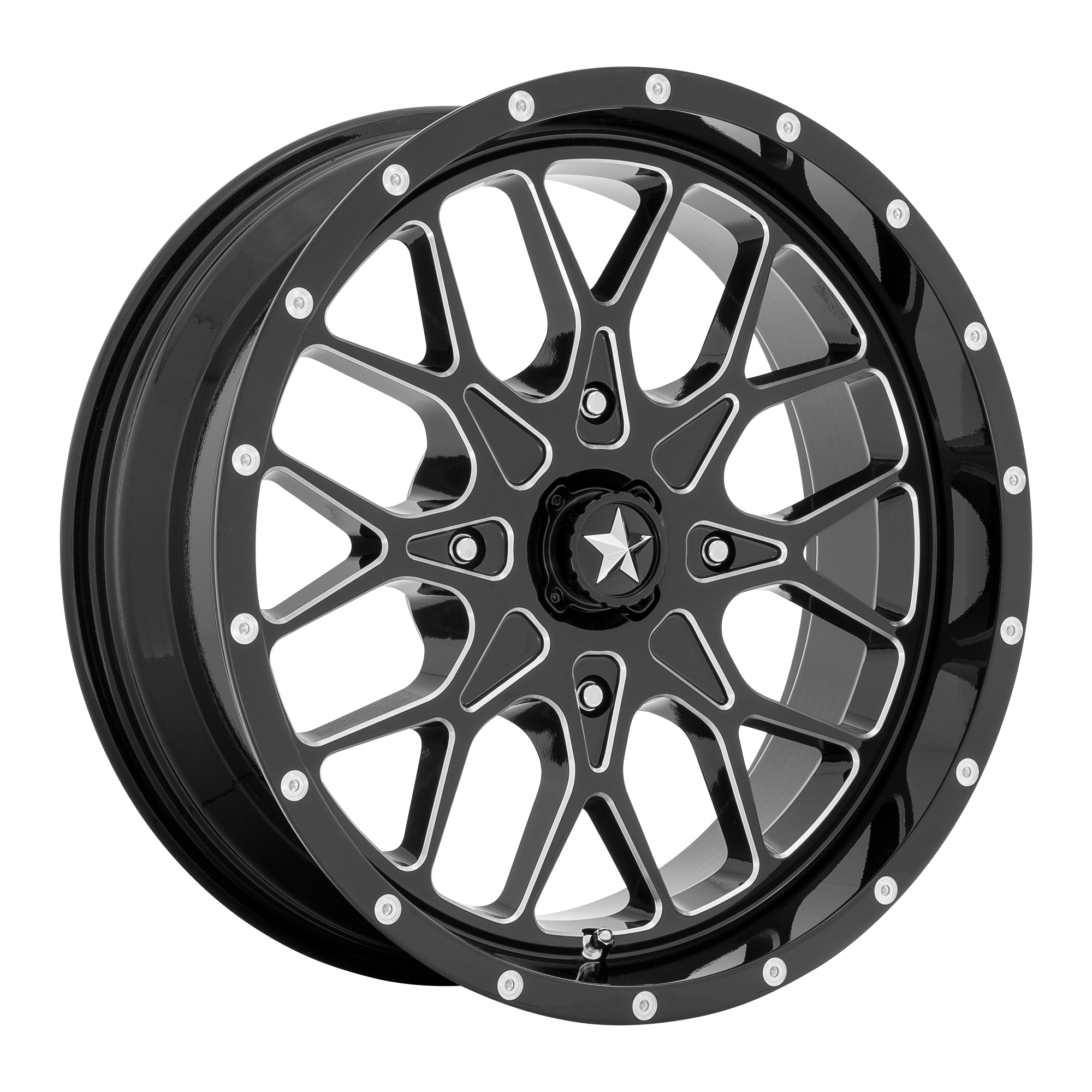 MSA Offroad Wheels M45 PORTAL UTV – 18X7 – 4X110 – 0 mm – GLOSS BLACK MILLED