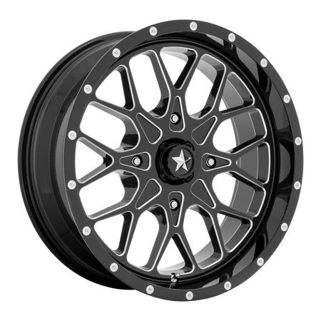MSA Offroad Wheels M45 PORTAL UTV – 18X7 – 4X110 – 0 mm – GLOSS BLACK MILLED