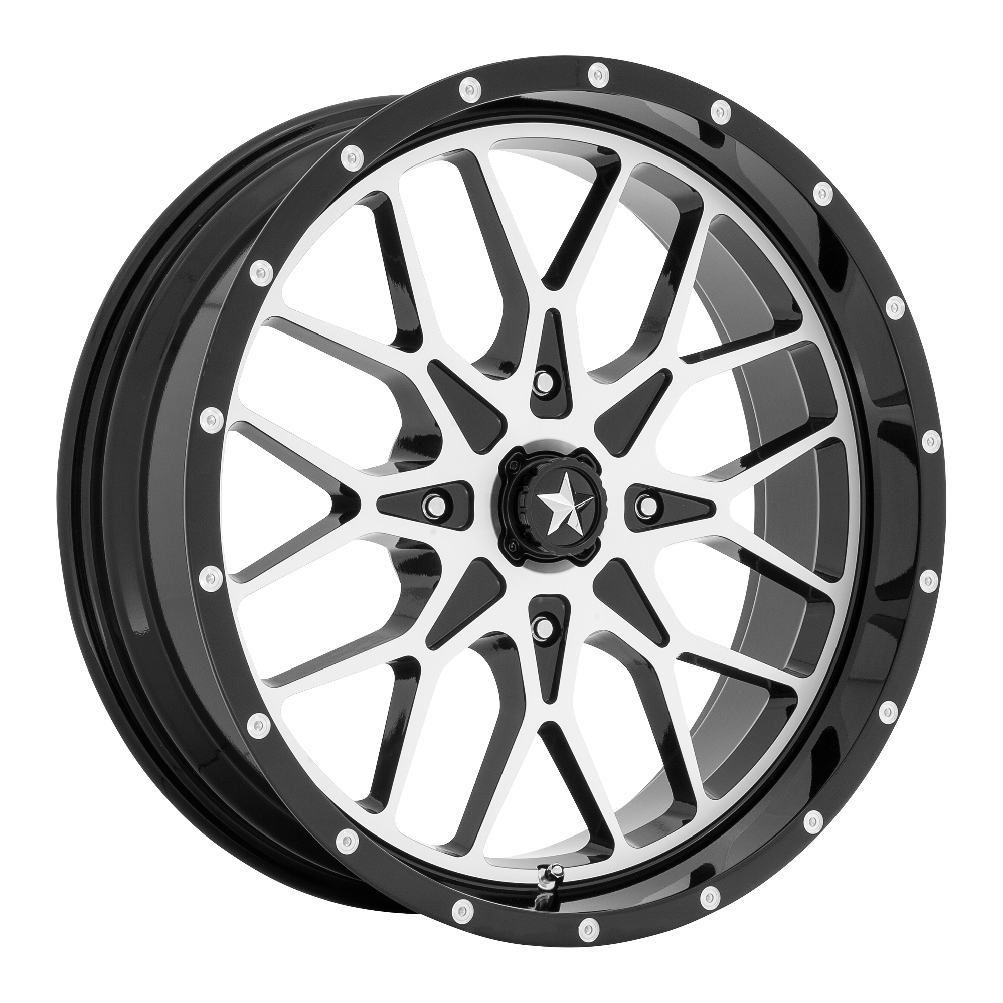 MSA Offroad Wheels M45 PORTAL UTV – 14X7 – 4X137 – 10 mm – GLOSS BLACK MACHINED