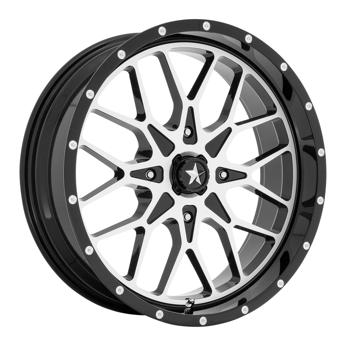 MSA Offroad Wheels M45 PORTAL UTV – 14X7 – 4X110 – 10 mm – GLOSS BLACK MACHINED