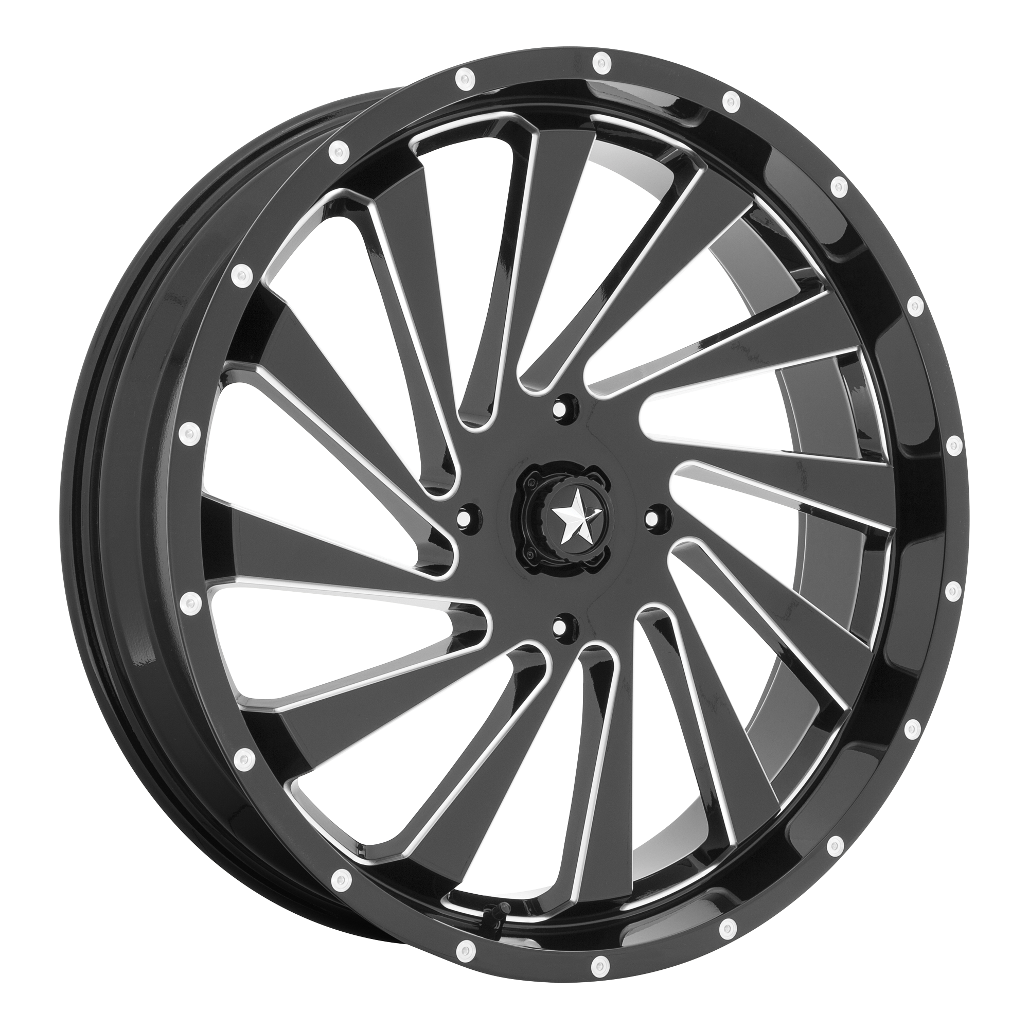 MSA Offroad Wheels M46 BLADE UTV – 20X7 – 4X110 – 0 mm – GLOSS BLACK MILLED