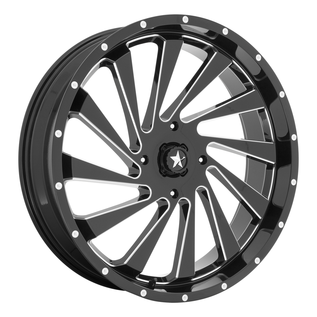 MSA Offroad Wheels M46 BLADE UTV – 18X7 – 4X156 – 0 mm – GLOSS BLACK MILLED