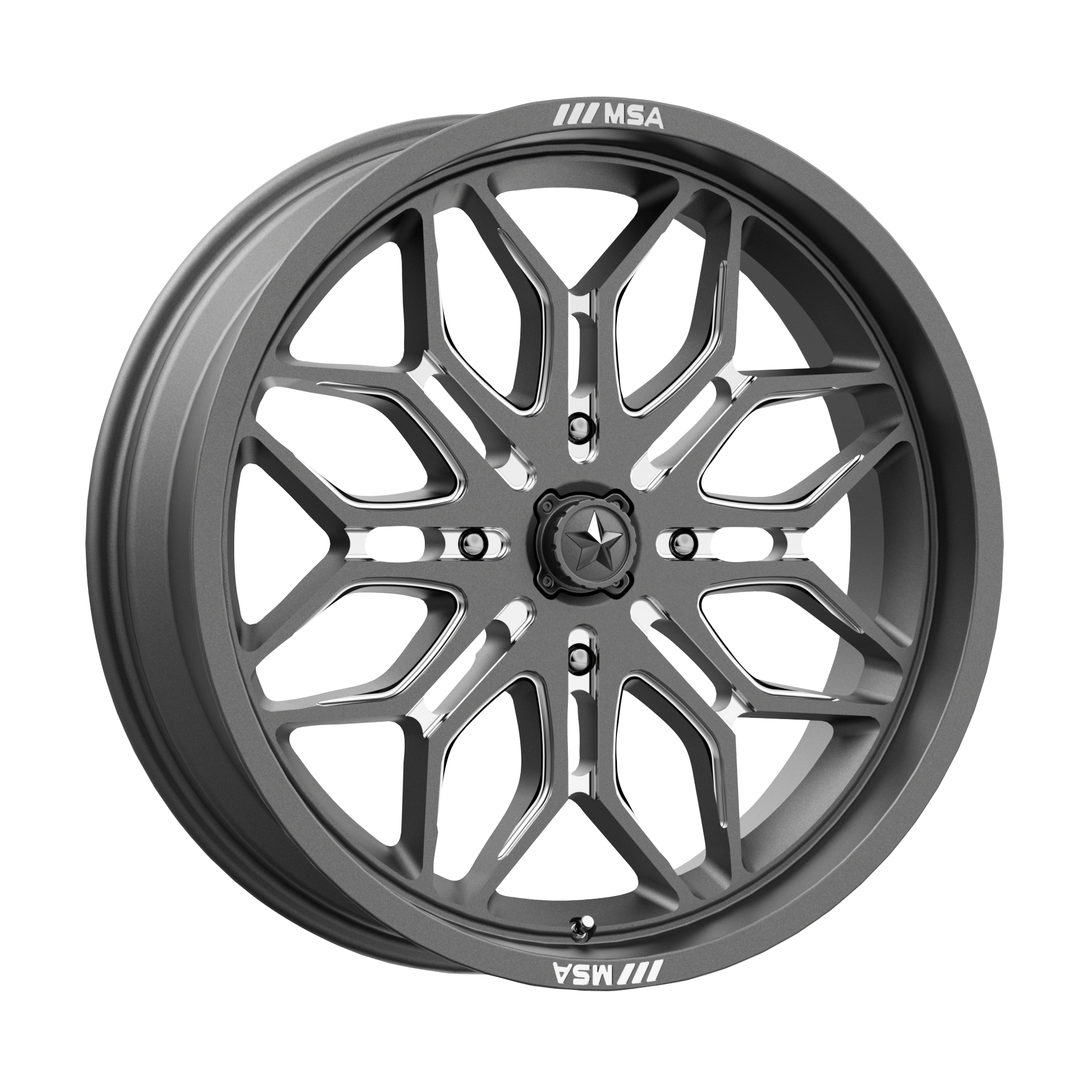 MSA Offroad Wheels M47 SNIPER UTV – 20X7 – 4X156 – 10 mm – GUNMETAL MILLED
