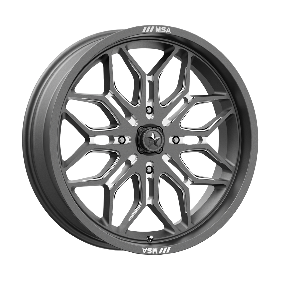 MSA Offroad Wheels M47 SNIPER UTV – 20X7 – 4X156 – 10 mm – GUNMETAL MILLED