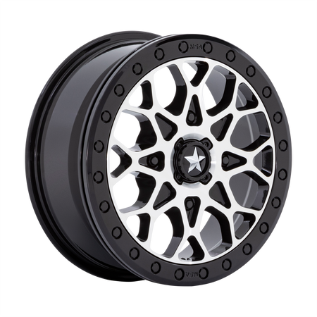 MSA Offroad Wheels M48 PORTAL UTV BEADLOCK – 15X6 – 4X110 – 38 mm – GLOSS BLACK MACHINED W GB RING