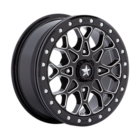 MSA Offroad Wheels M48 PORTAL UTV BEADLOCK – 15X6 – 4X110 – 38 mm – GLOSS BLACK MILLED W/ GB RING