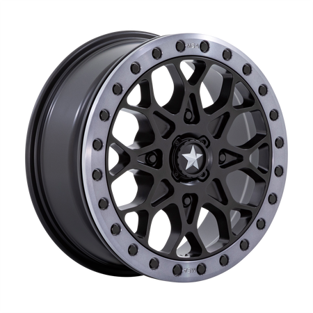 MSA Offroad Wheels M48 PORTAL UTV BEADLOCK – 15X6 – 4X110 – 38 mm – SATIN BLACK W/ GRAY TINT RING