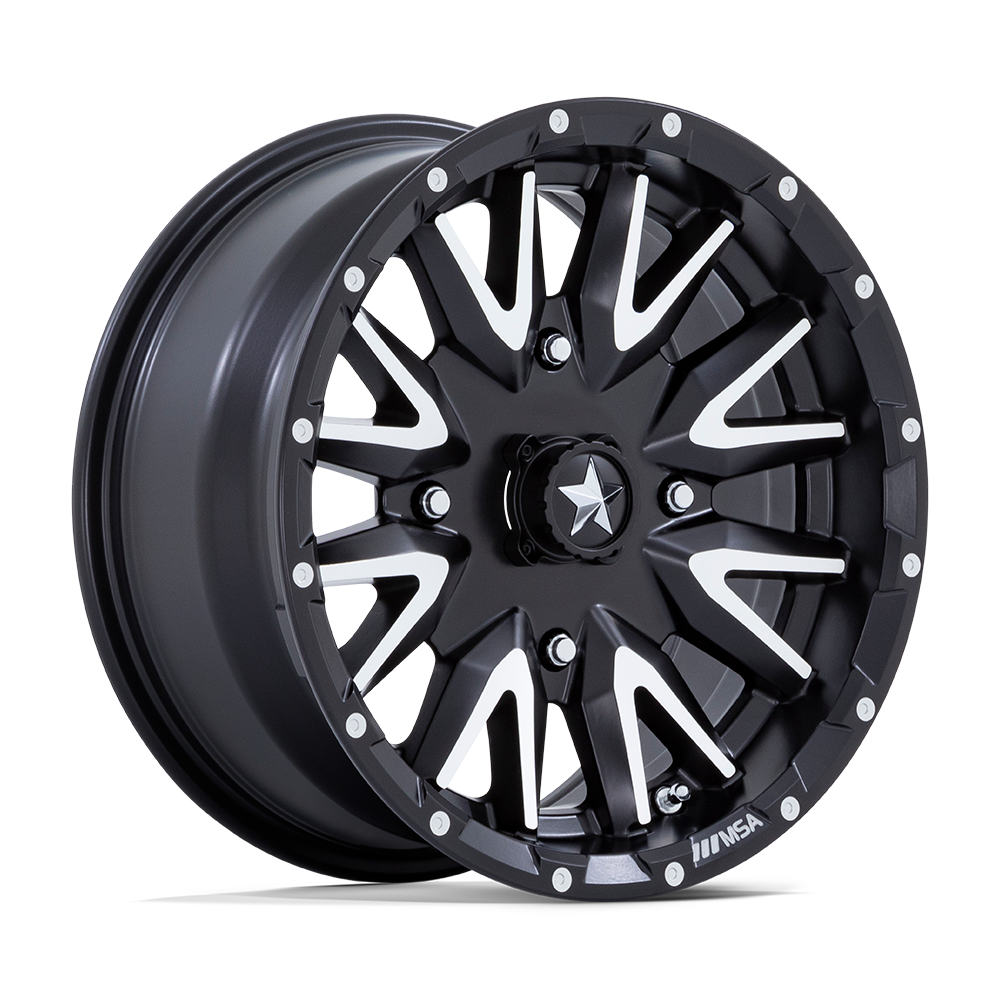 MSA Offroad Wheels M49 CREED UTV – 14X7 – 4X110 – -47 mm – MATTE BLACK MACHINED