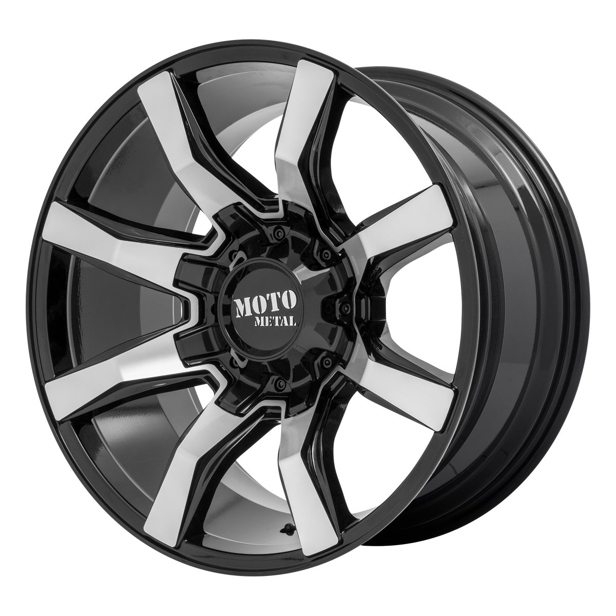 Moto Metal MO804 SPIDER – 22X12 – 8X170 – -44 mm – GLOSS BLACK MACHINED