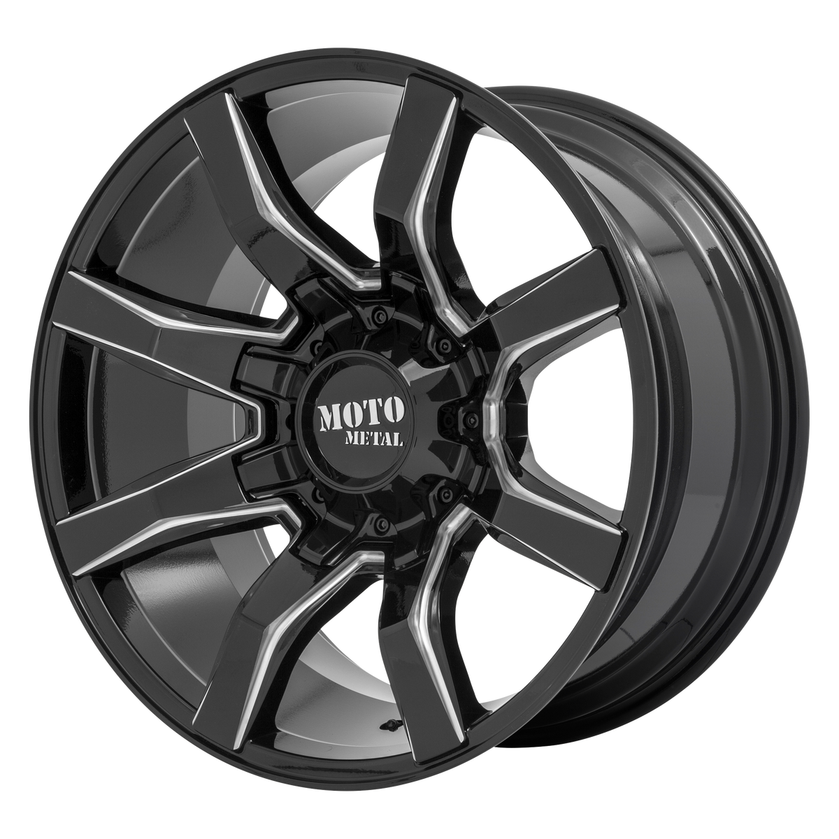 Moto Metal MO804 SPIDER – 22X10 – 5X127/5X139.7 – -18 mm – GLOSS BLACK MILLED