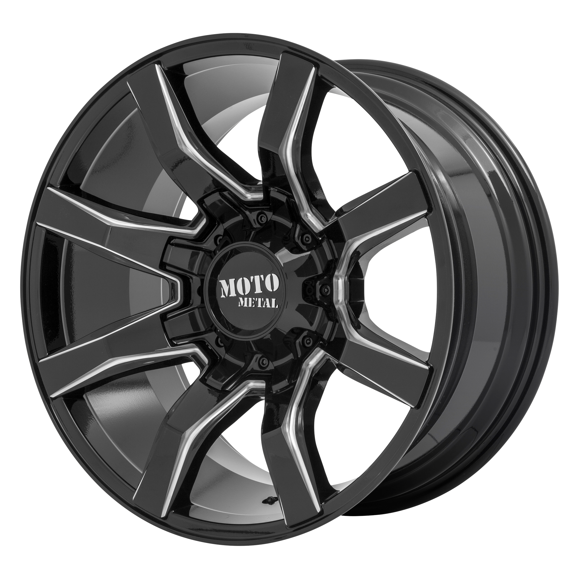 Moto Metal MO804 SPIDER – 22X10 – 5X127/5X139.7 – -18 mm – GLOSS BLACK MILLED