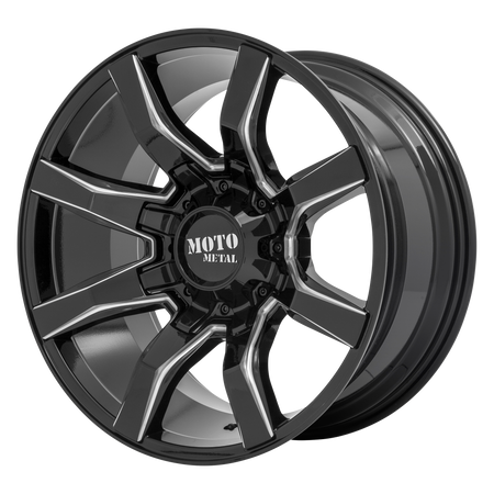 Moto Metal MO804 SPIDER – 22X10 – 5X127/5X139.7 – -18 mm – GLOSS BLACK MILLED