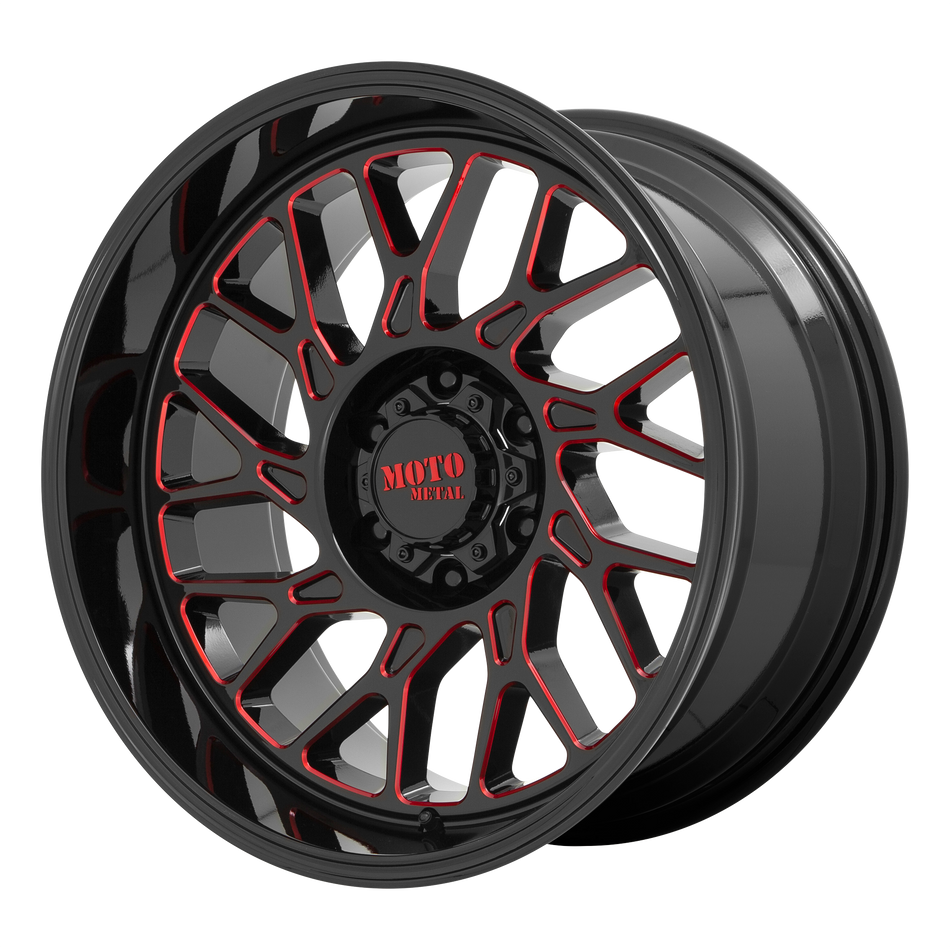 Moto Metal MO805 – 22X10 – 6X135 – -18 mm – GLOSS BLACK MILLED W/ RED TINT