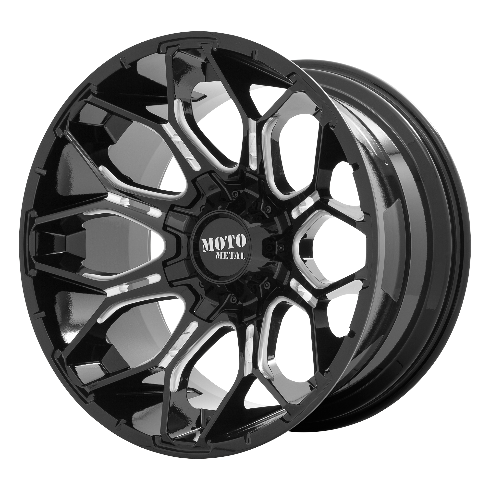 Moto Metal MO808 SNIPER – 20X10 – 8X165.1 – -18 mm – GLOSS BLACK MILLED