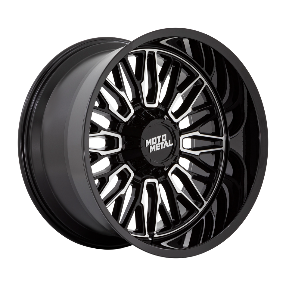 Moto Metal MO809 STINGER – 20X10 – 8X165.1 – -18 mm – GLOSS BLACK MACHINED
