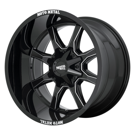 Moto Metal MO970 – 20X10 – 8X170 – -18 mm – GLOSS BLACK MILL MOTO METAL LP