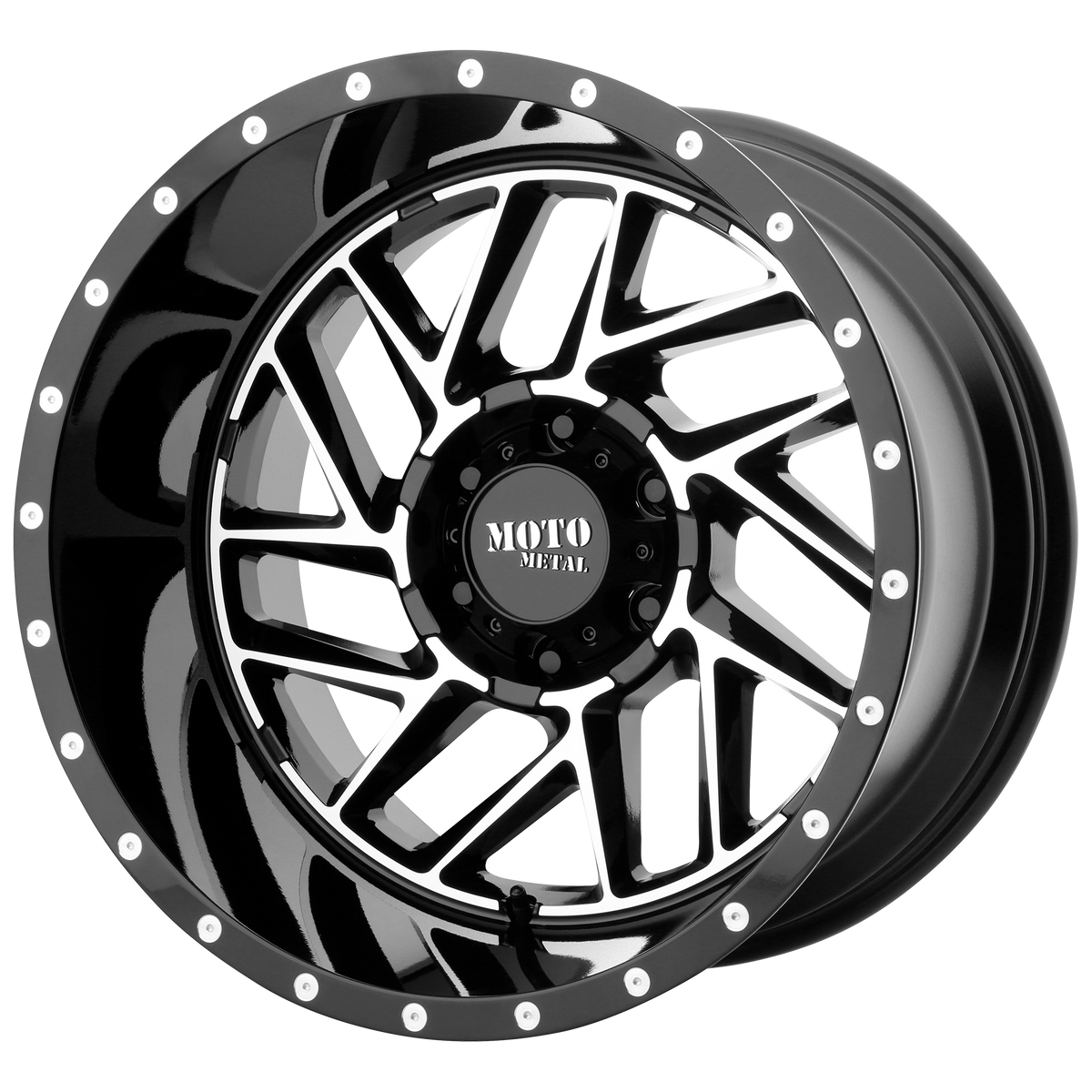 Moto Metal MO985 BREAKOUT – 20X10 – 5X127 – -18 mm – GLOSS BLACK MACHINED