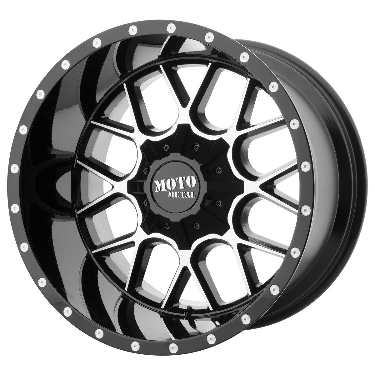 Moto Metal MO986 SIEGE – 22X10 – 6X135/6X139.7 – -18 mm – GLOSS BLACK MACHINED