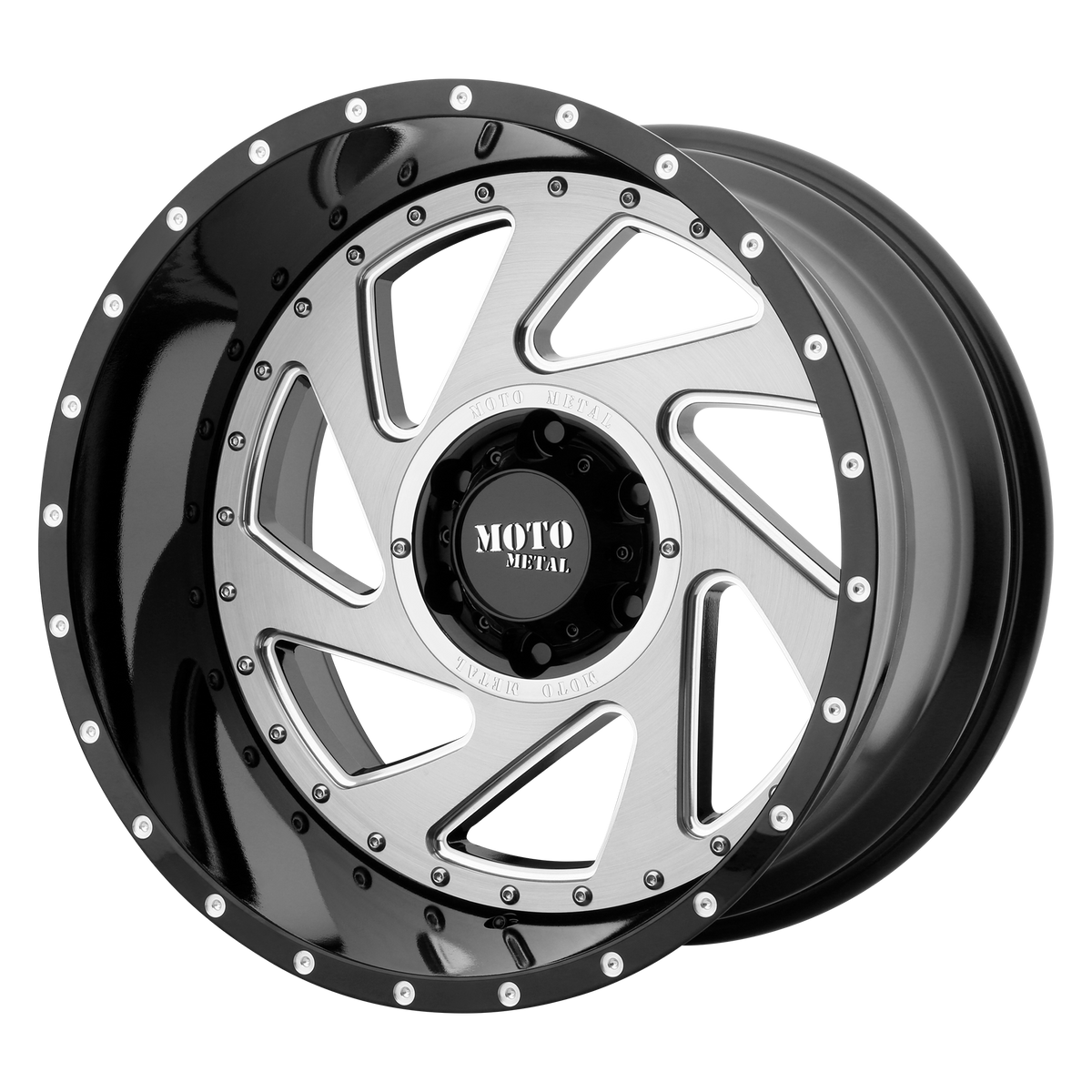 Moto Metal MO989 CHANGE UP – 20X12 – 5X127 – -44 mm – GLOSS BLACK MILL BRUSH INSERTS