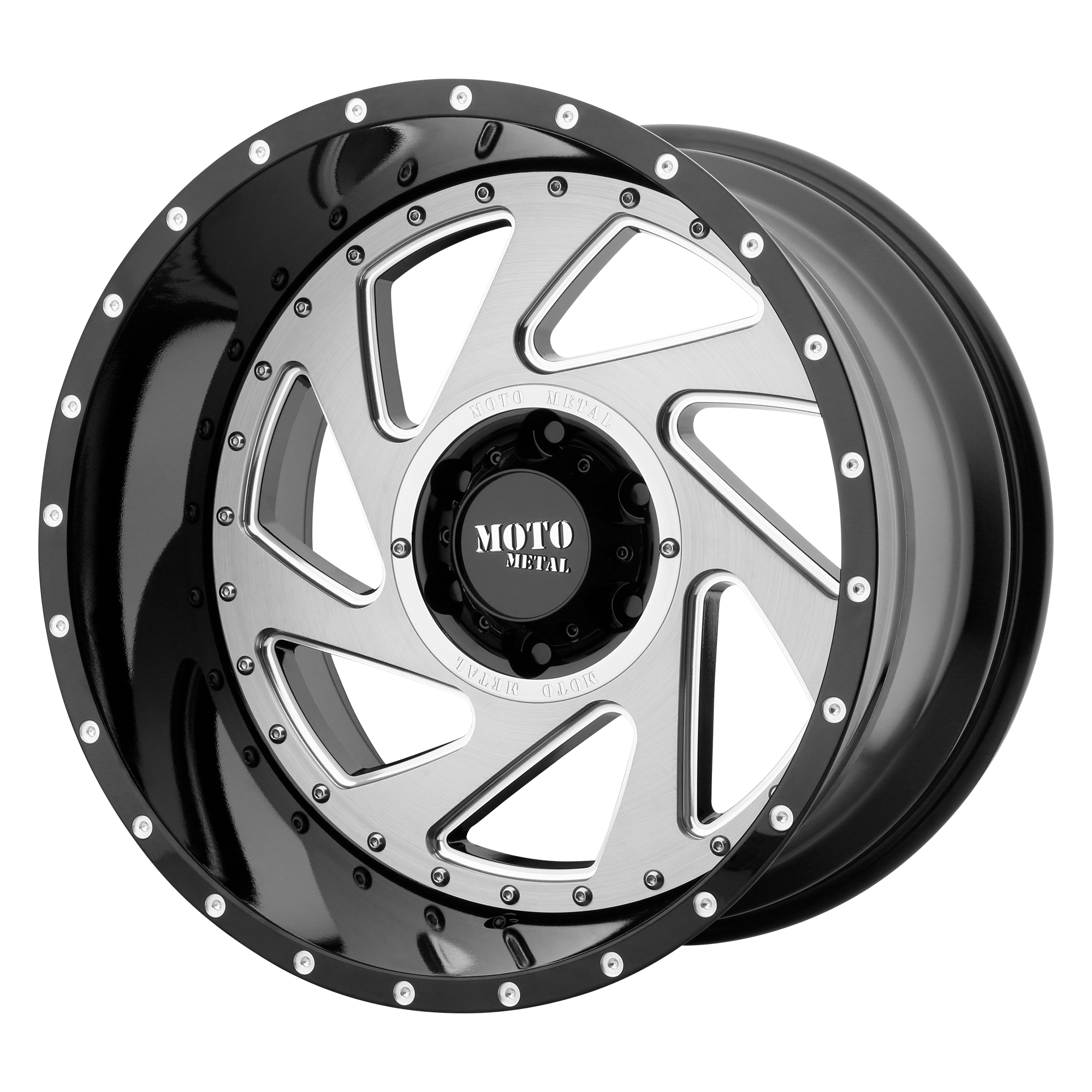 Moto Metal MO989 CHANGE UP – 20X12 – 5X127 – -44 mm – GLOSS BLACK MILL BRUSH INSERTS