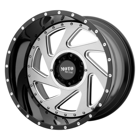 Moto Metal MO989 CHANGE UP – 20X12 – 5X127 – -44 mm – GLOSS BLACK MILL BRUSH INSERTS