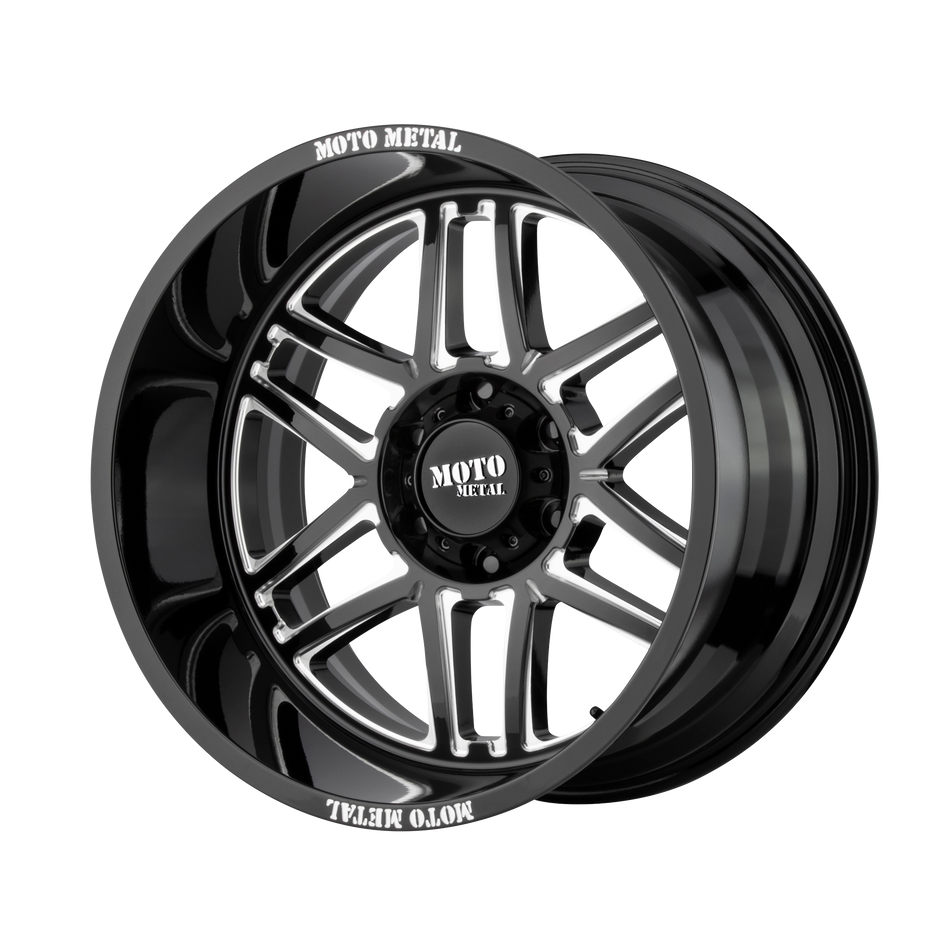 Moto Metal MO992 FOLSOM – 20X10 – 8X165.1 – -18 mm – GLOSS BLACK MILLED