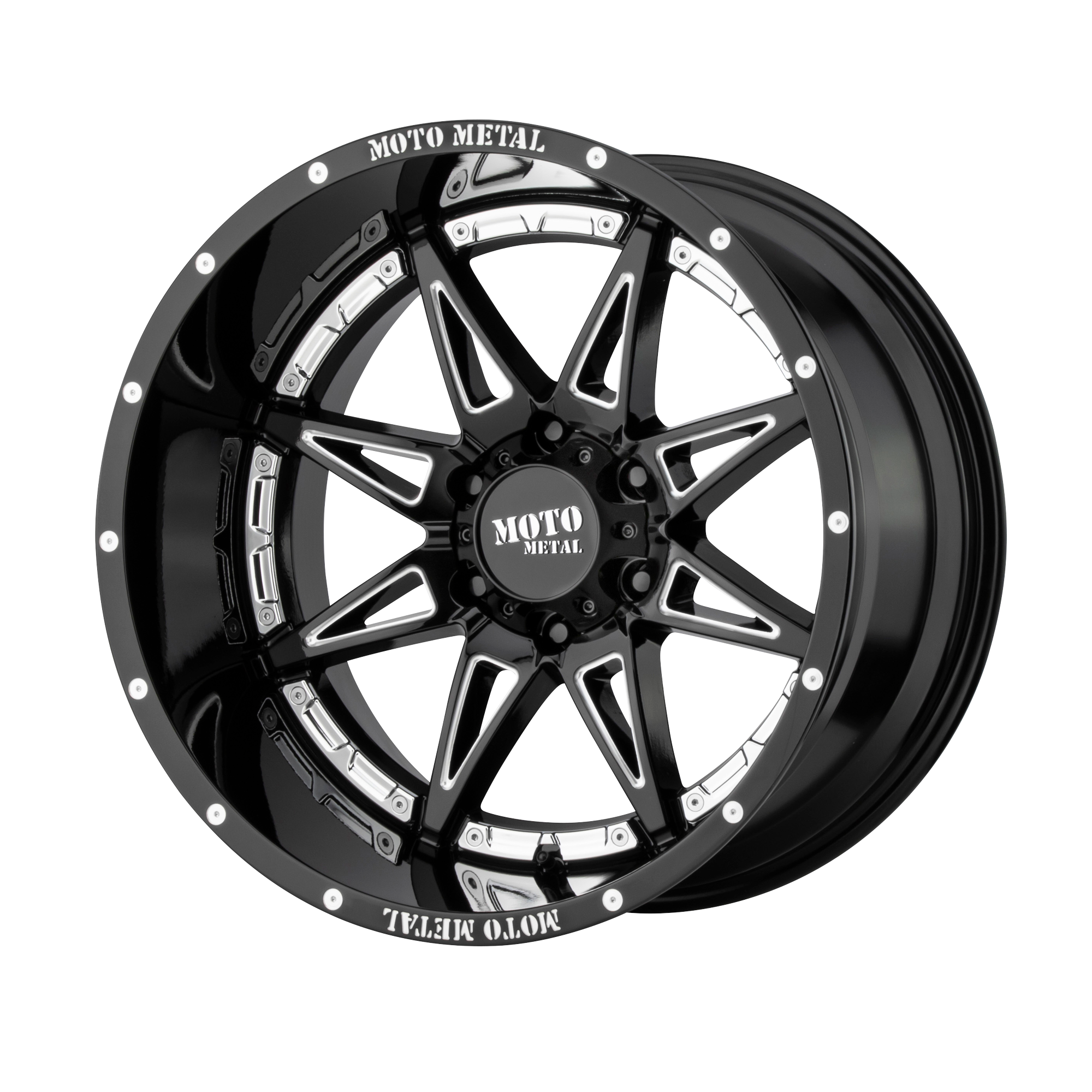 Moto Metal MO993 HYDRA – 20X10 – 5X127 – -18 mm – GLOSS BLACK MILLED