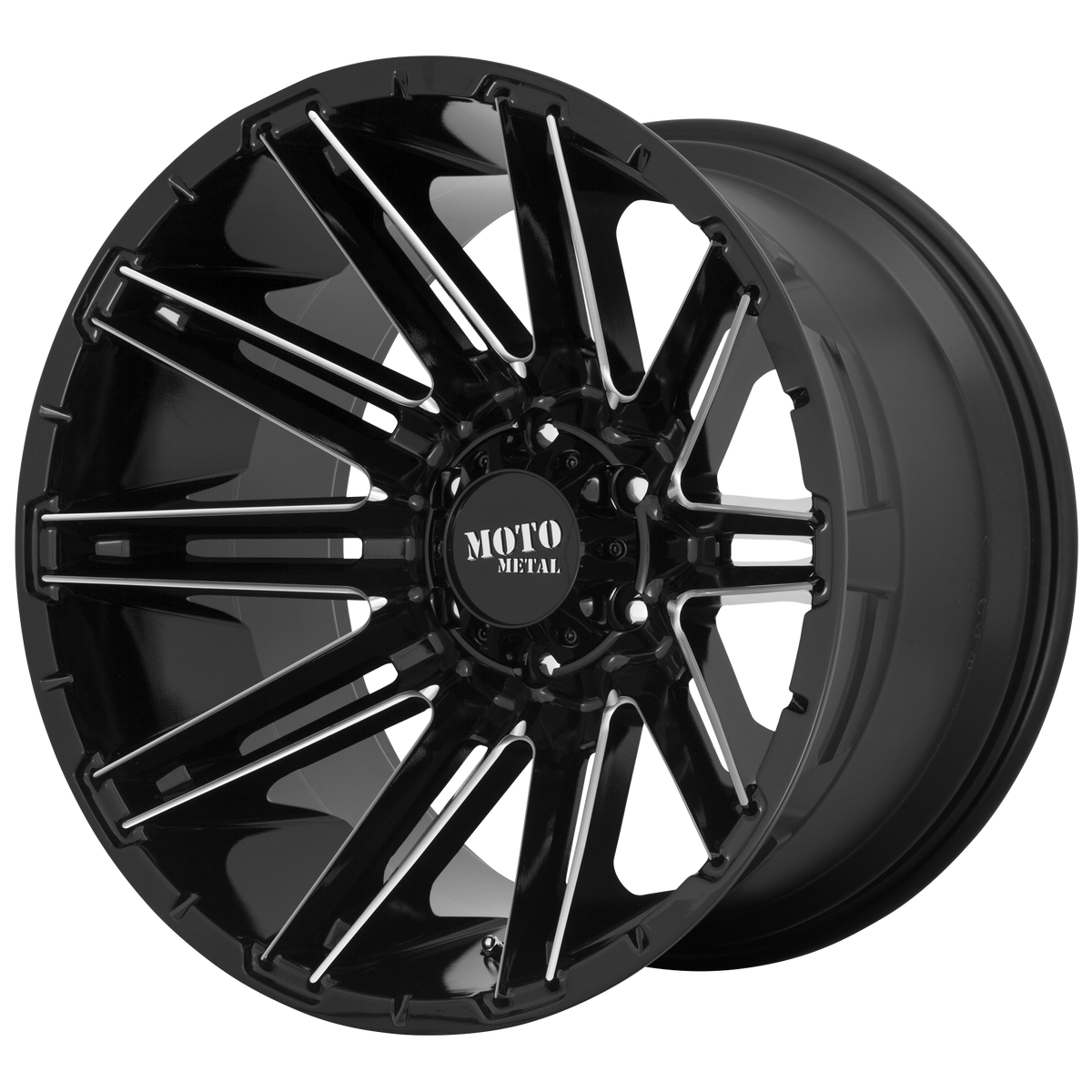 Moto Metal MO998 KRAKEN – 22X10 – 6X135 – -18 mm – GLOSS BLACK MILLED