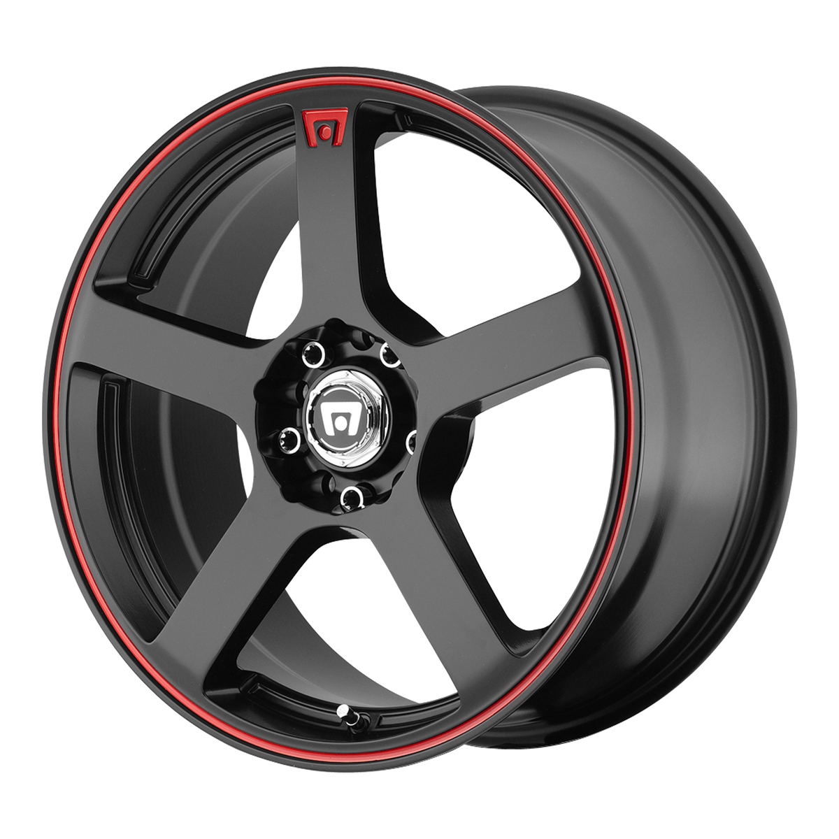 Motegi MR116 FS5 – 17X7 – 5X108/5X114.3 – 40 mm – MATTE BLACK W/ RED STRIPE