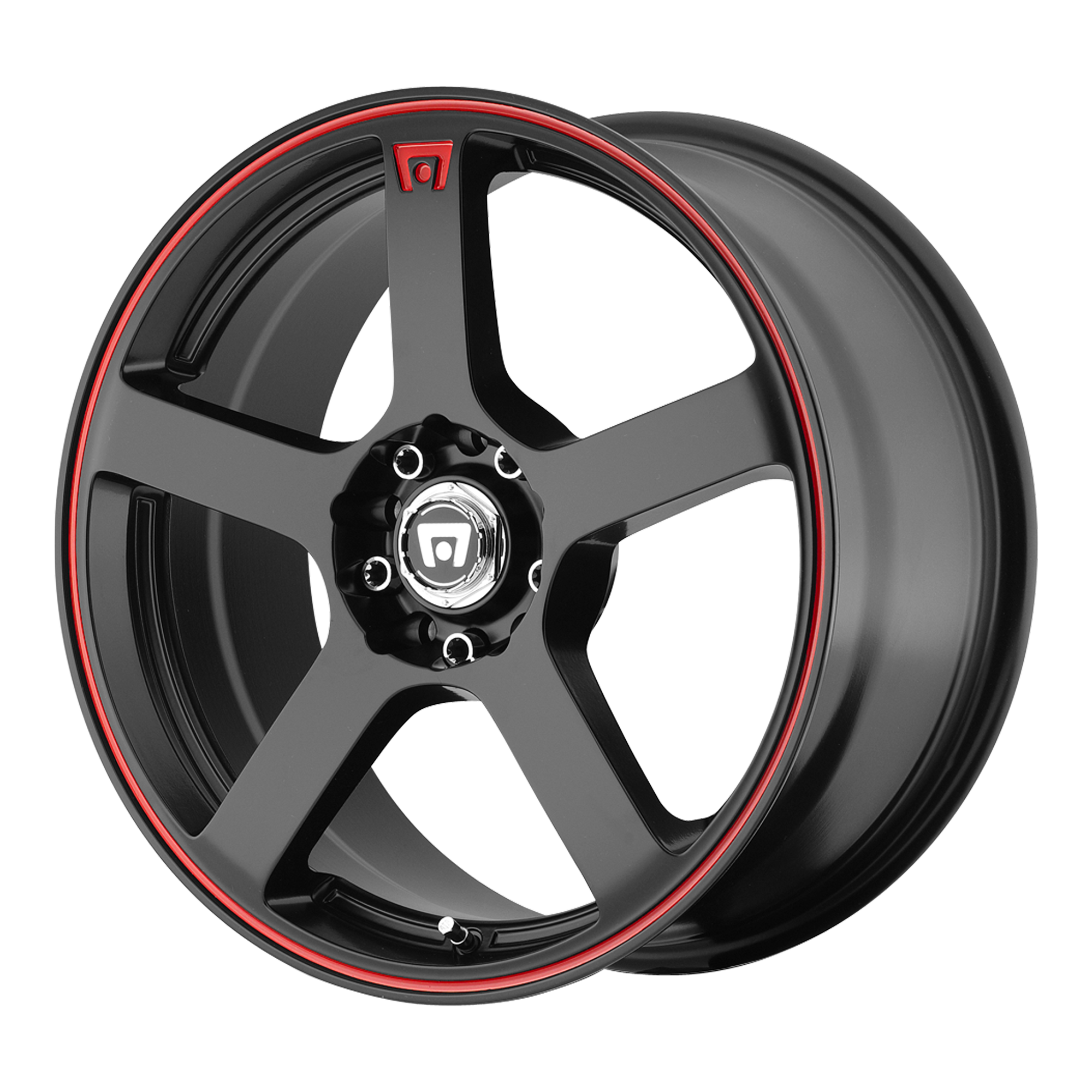 Motegi MR116 FS5 – 16X7 – 4X108/4X114.3 – 40 mm – MATTE BLACK W/ RED STRIPE