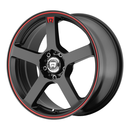 Motegi MR116 FS5 – 16X7 – 4X108/4X114.3 – 40 mm – MATTE BLACK W/ RED STRIPE