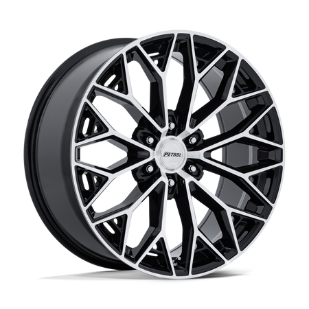 Petrol PE006 P5E – 22X9.5 – 6X139.7 – 25 mm – GLOSS BLACK W/ MACHINED FACE