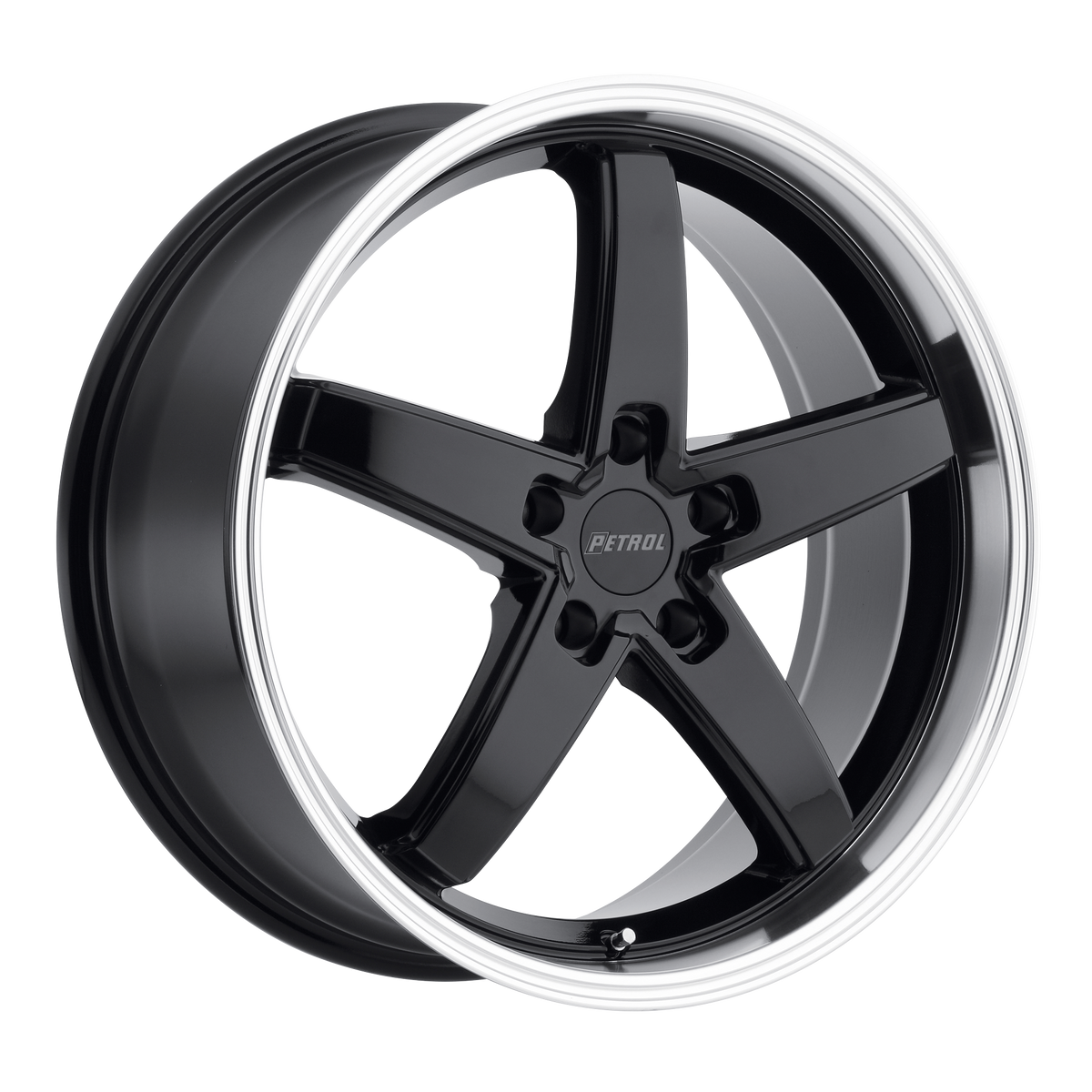 Petrol P1B – 19X8 – 5X114.3 – 40 mm – GLOSS BLACK W/ MACH CUT LIP