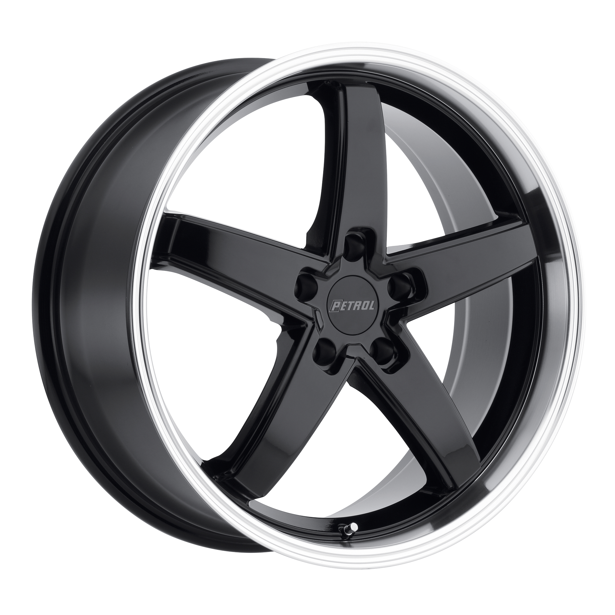 Petrol P1B – 19X8 – 5X114.3 – 40 mm – GLOSS BLACK W/ MACH CUT LIP