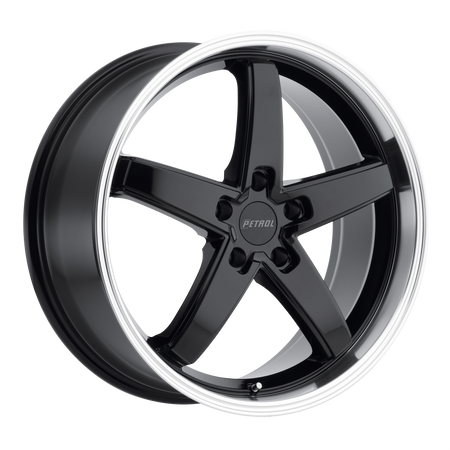 Petrol P1B – 19X8 – 5X114.3 – 40 mm – GLOSS BLACK W/ MACH CUT LIP