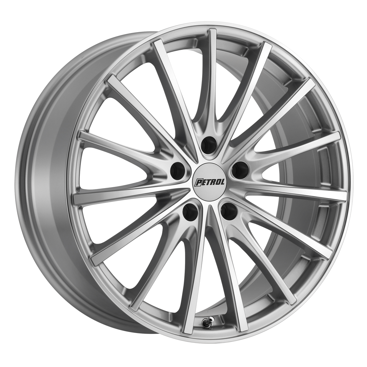 Petrol P3A – 19X8 – 5X100 – 35 mm – SILVER W/ MACHINED CUT FACE