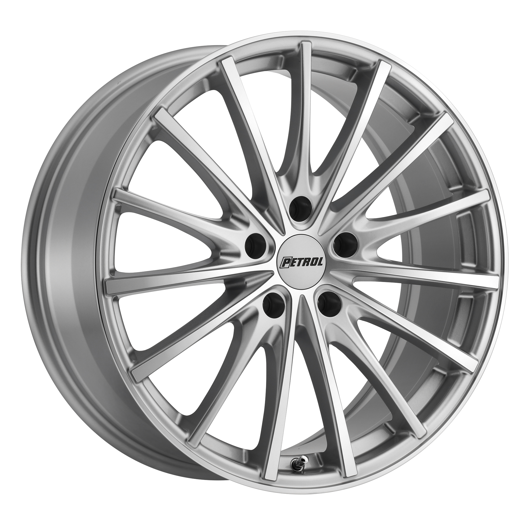 Petrol P3A – 19X8 – 5X112 – 40 mm – SILVER W/ MACHINED CUT FACE