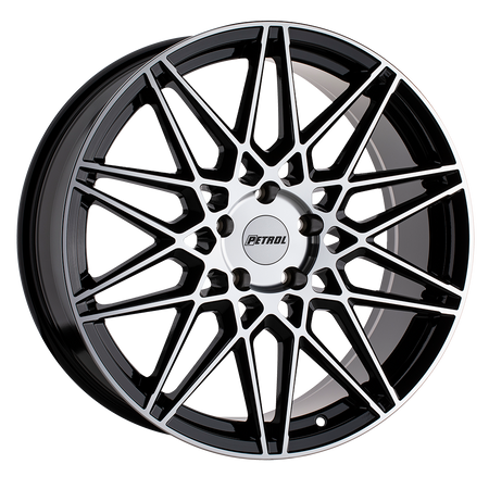 Petrol P3C – 19X8 – 5X120 – 35 mm – GLOSS BLACK W/ MACH CUT FACE