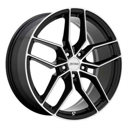 Petrol P5C – 19X8 – 5X108 – 40 mm – GLOSS BLACK W/ MACH CUT FACE